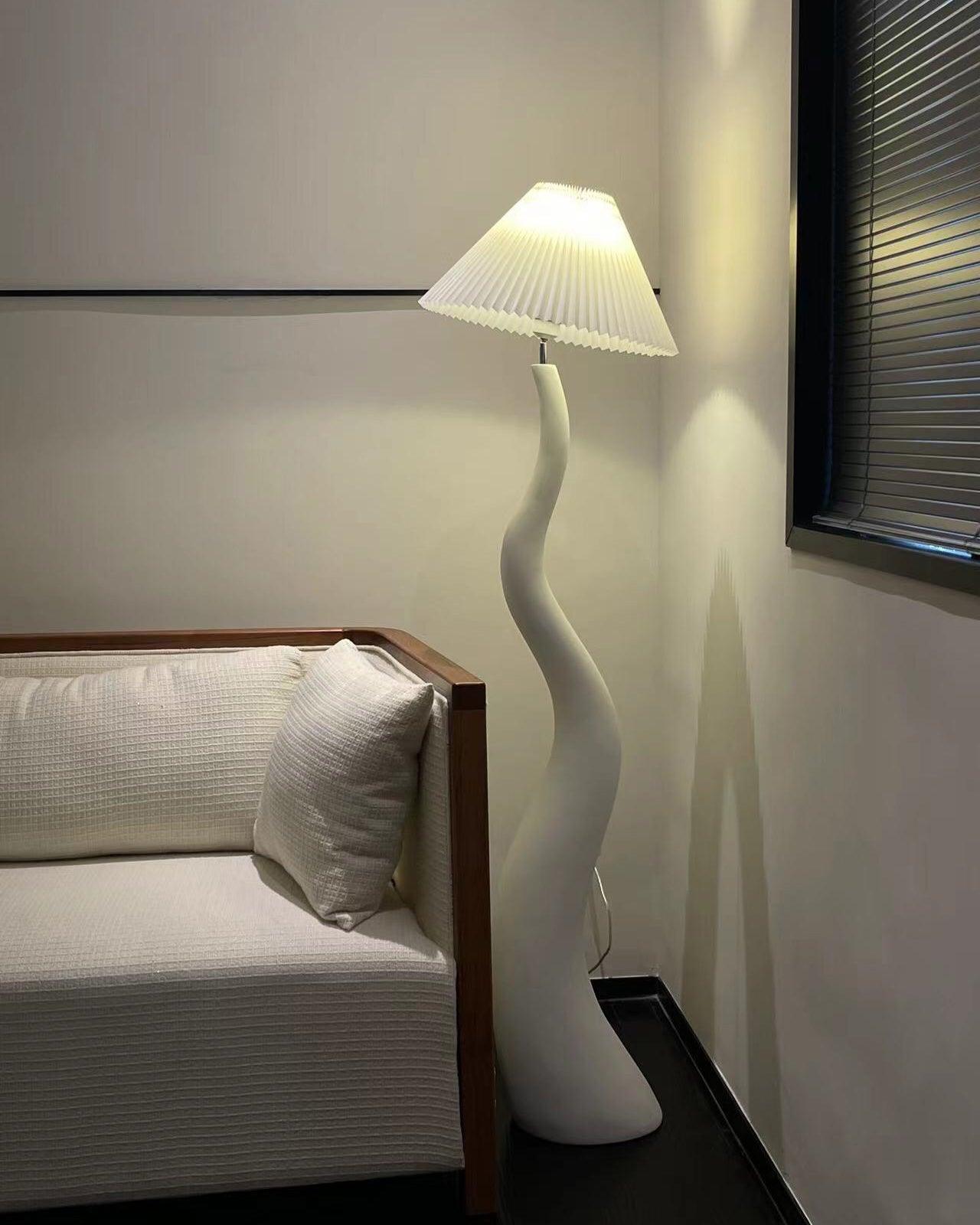 Twisted Pleated Floor Lamp