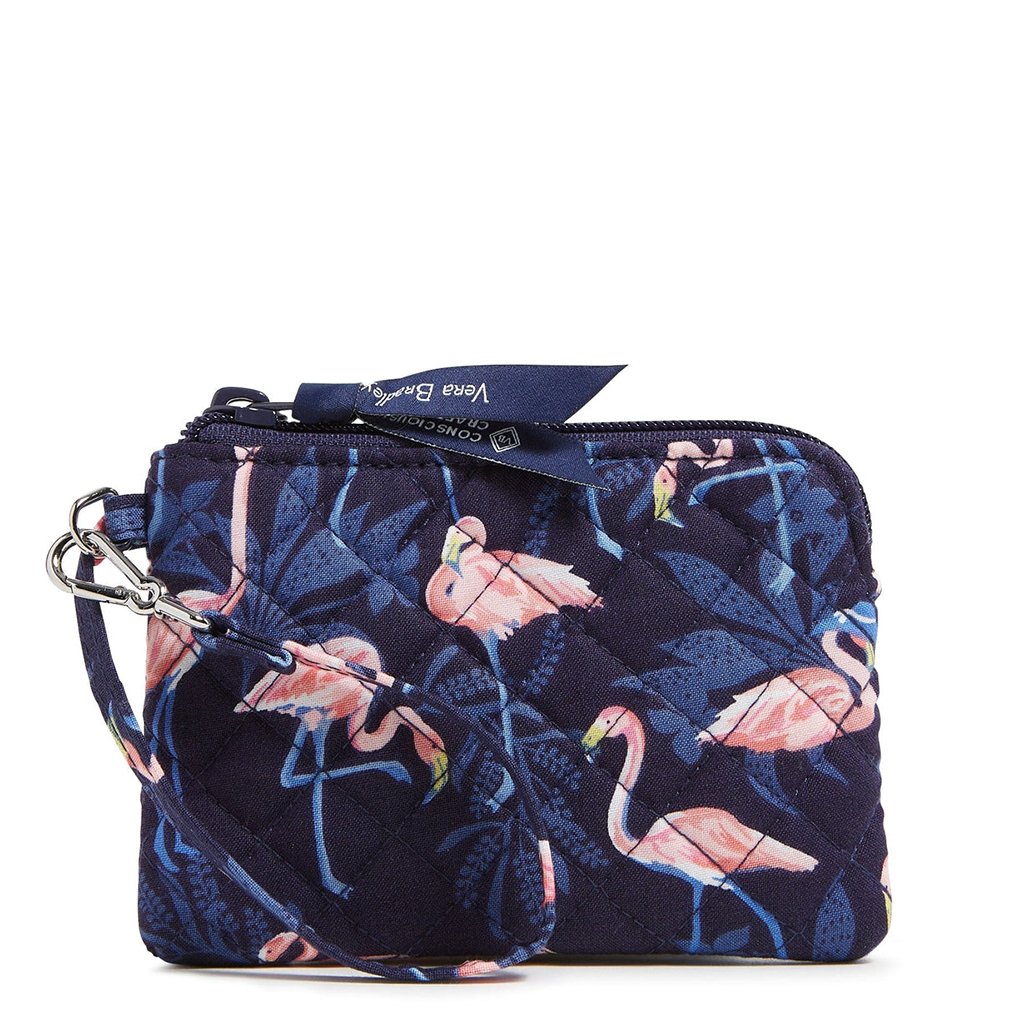 Vera Bradley  Clip & Zip Mini Pouch in Flamingo Party