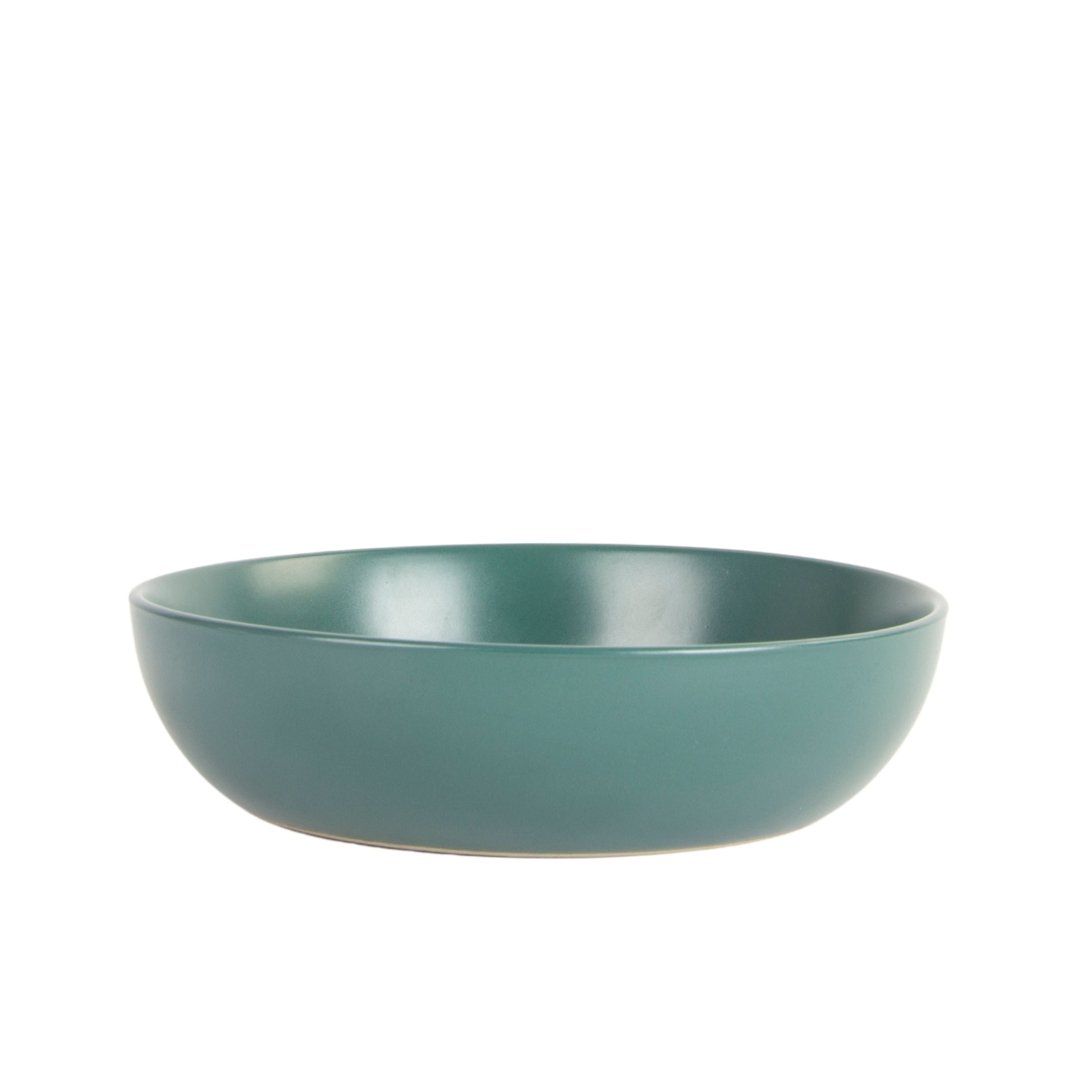 10 Strawberry Street Wazee Matte 9/48oz Serving Bowl， Set of 2， Emerald Green