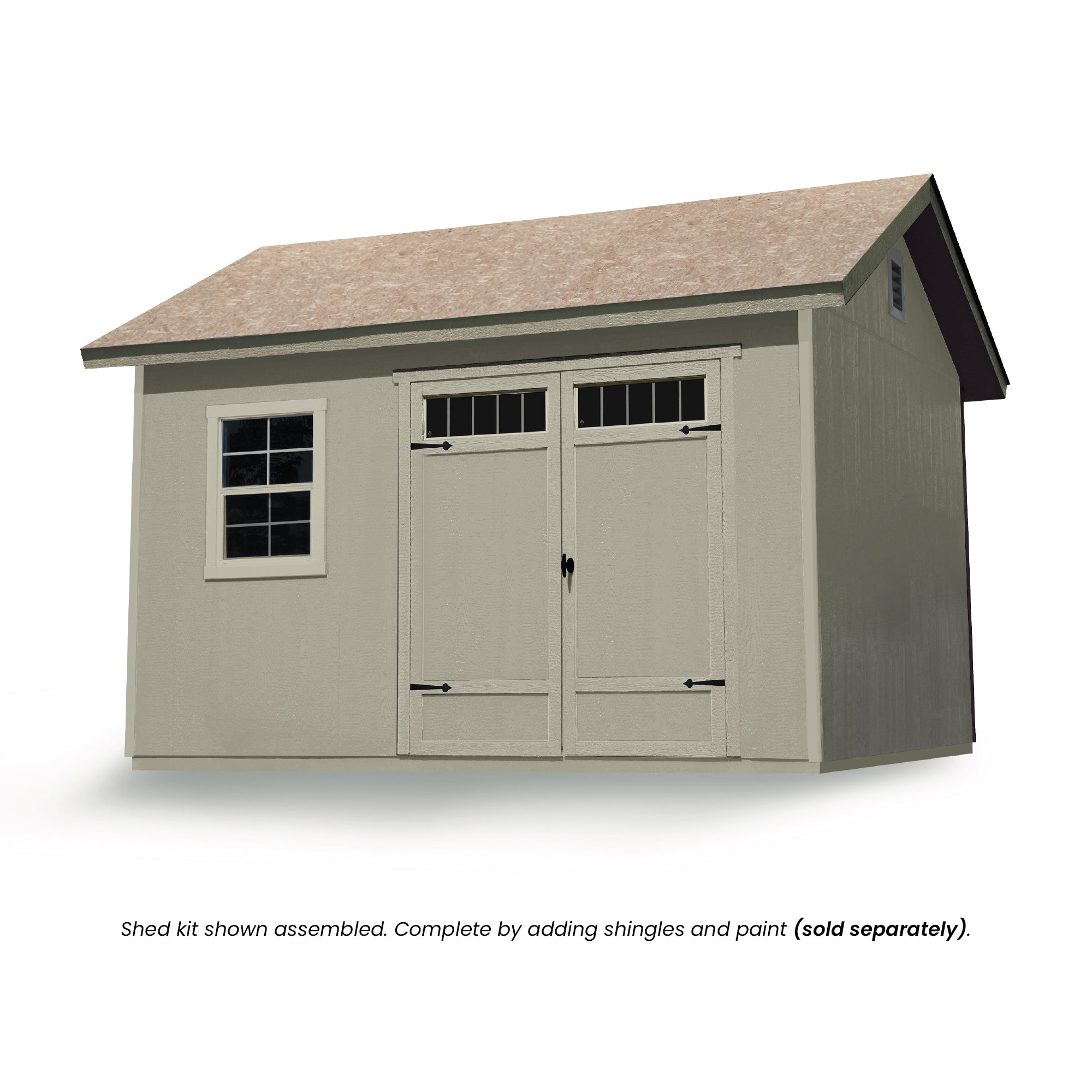 Handy Home Products Beachwood 10 ft. x 12 ft. Wood Storage Shed (Floor Included)