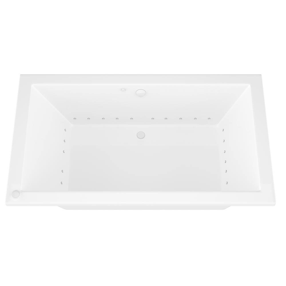 Universal Tubs Sapphire 72 in. Rectangular Drop-in Air Bath Tub in White HD4272VNCAL