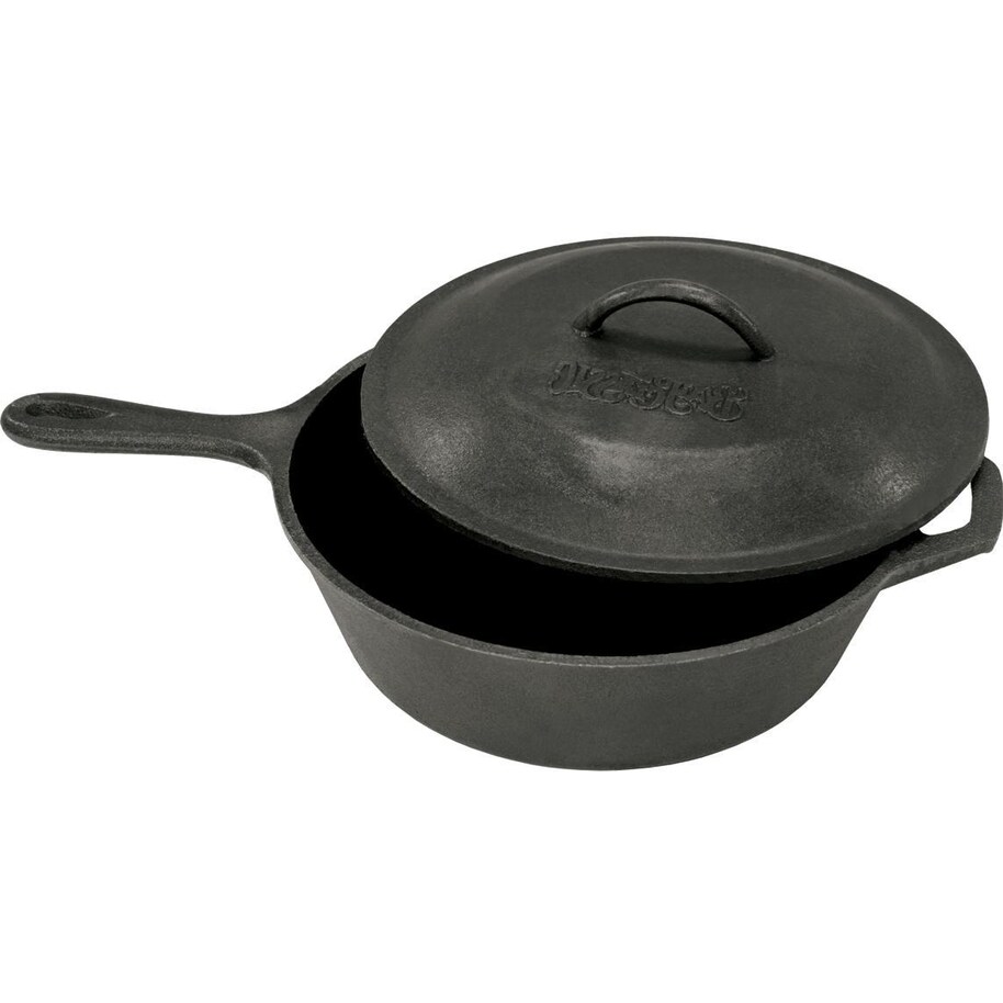 Bayou Classic Skillets 3 Quart Covered Cast Iron Skillet