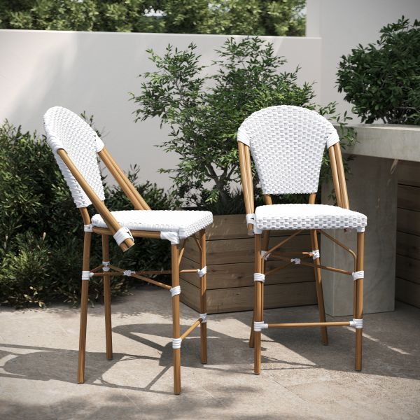 Lourdes Set of 2 Stackable Indoor/Outdoor French Bistro 26