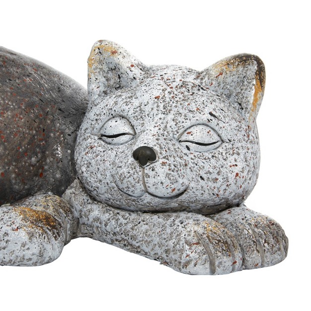 Magnesium Oxide Country Cats Garden Sculpture Gray Olivia amp May