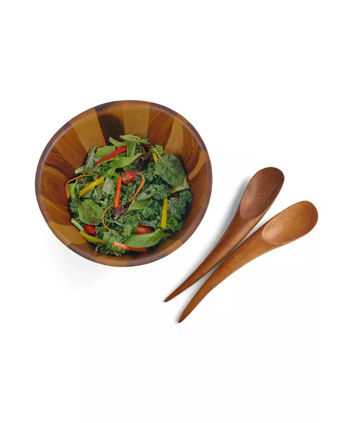 Nambandeacute; Nambe Harmony 3 Piece Wood Salad Bowl and Servers Set