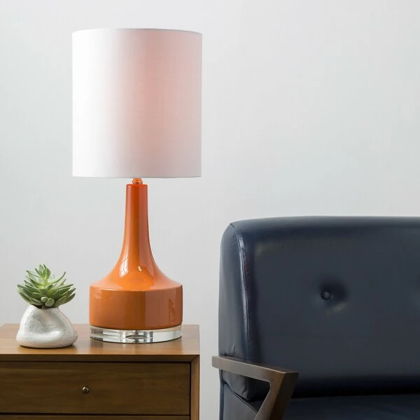 Modern Emily Table Lamp with Glazed Ceramic Base