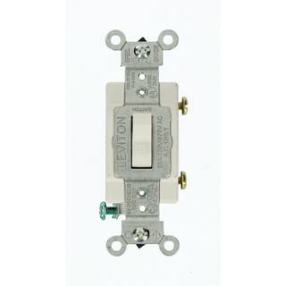 Leviton 20 Amp Commercial Grade Single-Pole Toggle Switch White CS120-2W