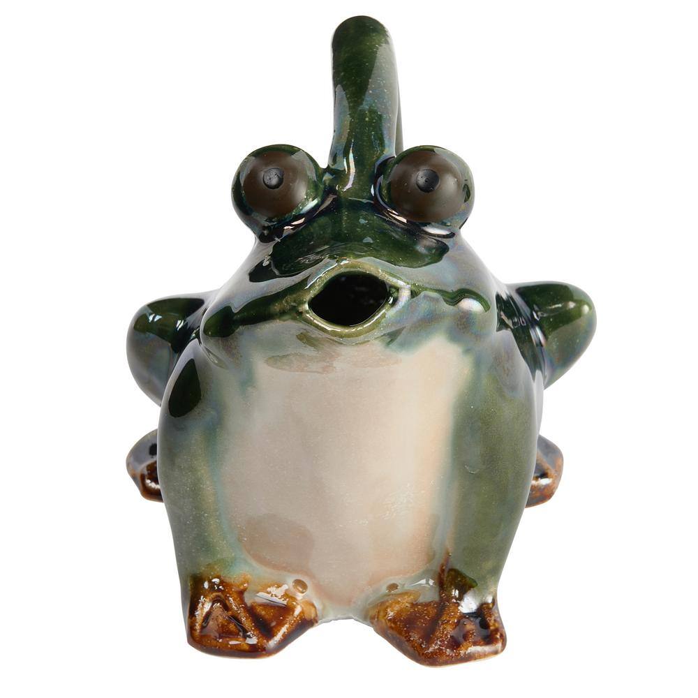 Storied Home Stoneware Frog Watering Pitcher DF7743