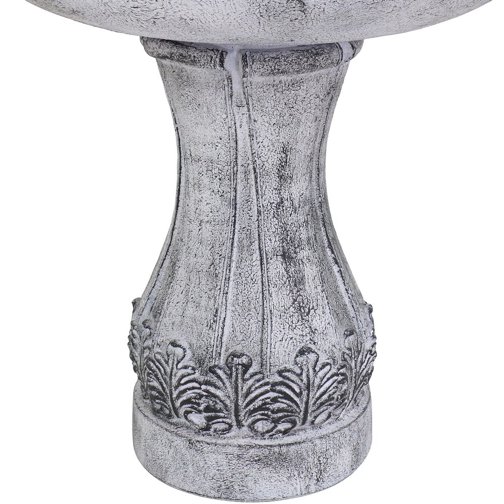 Sunnydaze Mediterranean Inspired 3 Tier Outdoor Water Fountain   Gray   45\