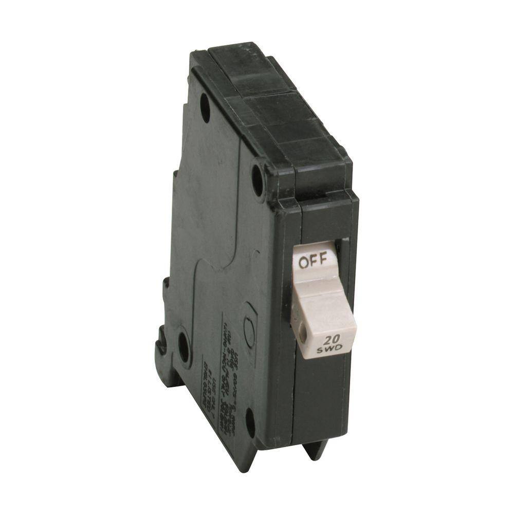 Eaton 20 Amp 34 in. Single-Pole Type CH Circuit Breaker CH120