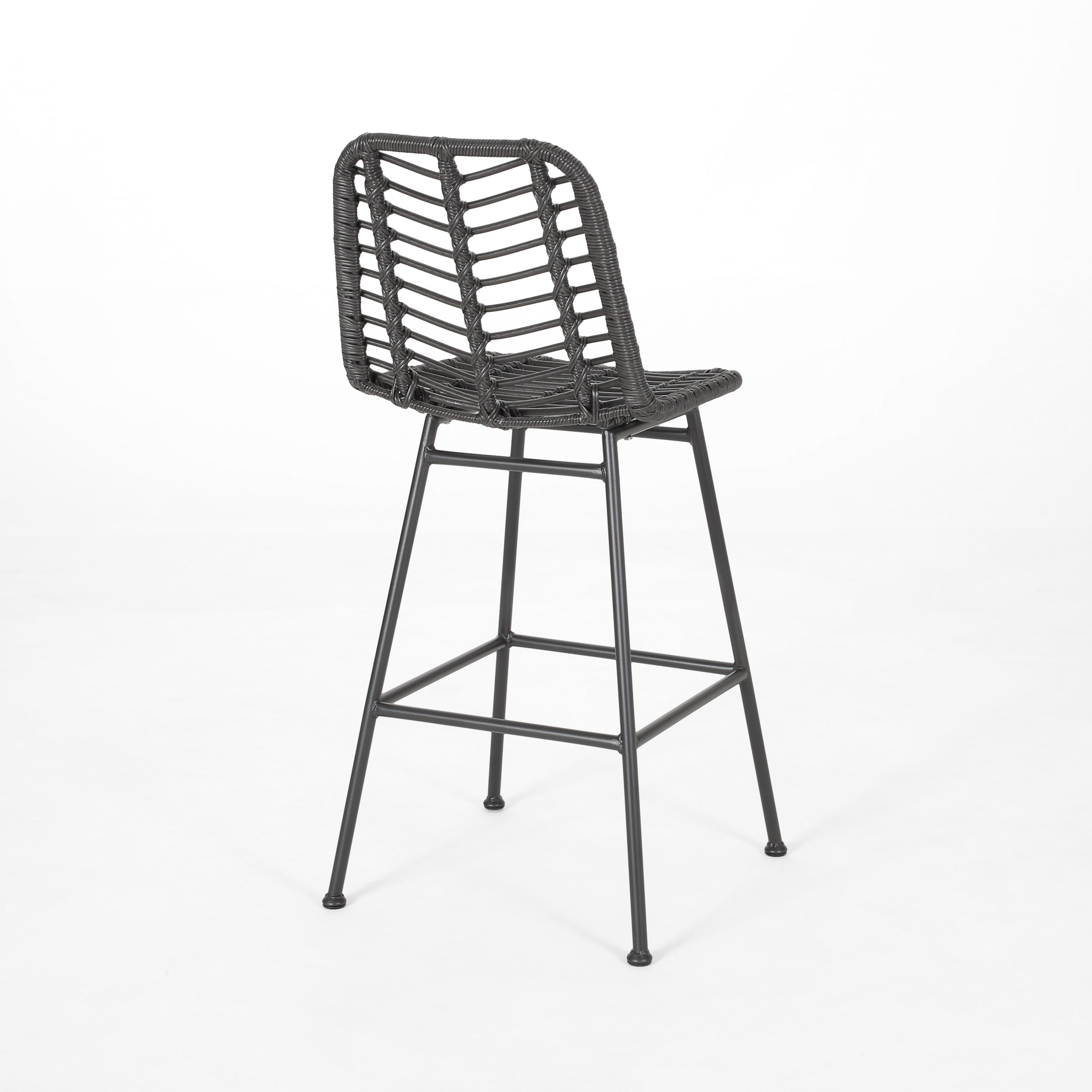 Jessie Outdoor Wicker Barstools (Set of 2)