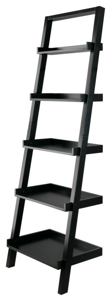 Ergode Bellamy Leaning Shelf  Black   Transitional   Bookcases   by VirVentures  Houzz