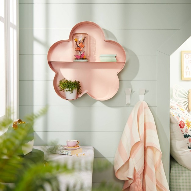 Metal Flower Kids x27 Shelf Pink