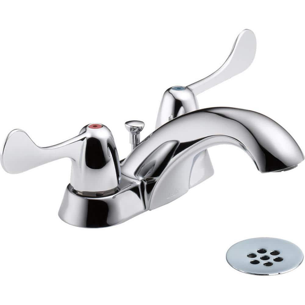 Delta Commercial 4 in Centerset 2Handle Bathroom Faucet in Chrome