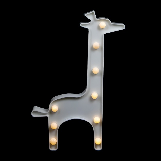 Led Lighted White Giraffe Marquee Sign