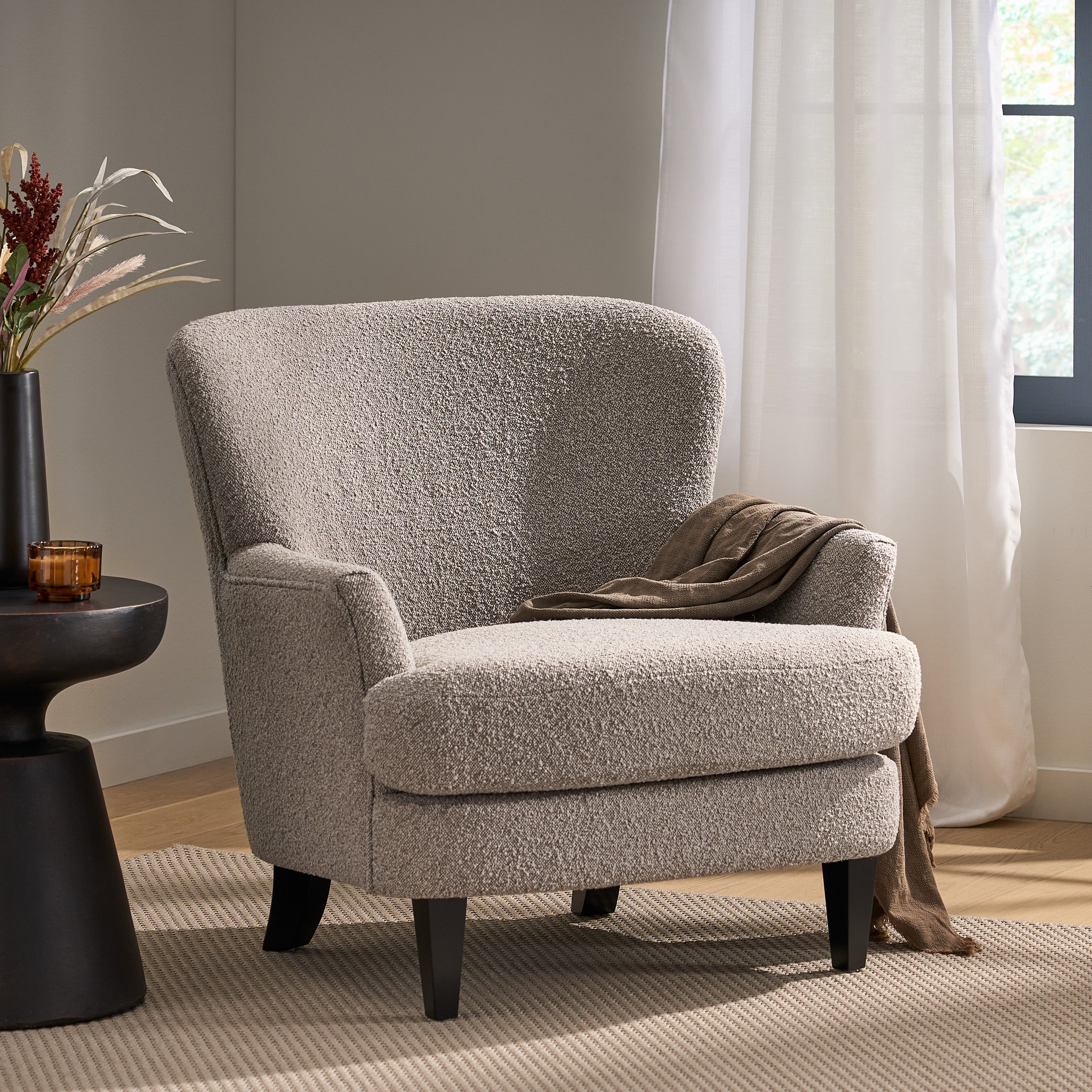 Gerald Boucle Upholstered Club Chair