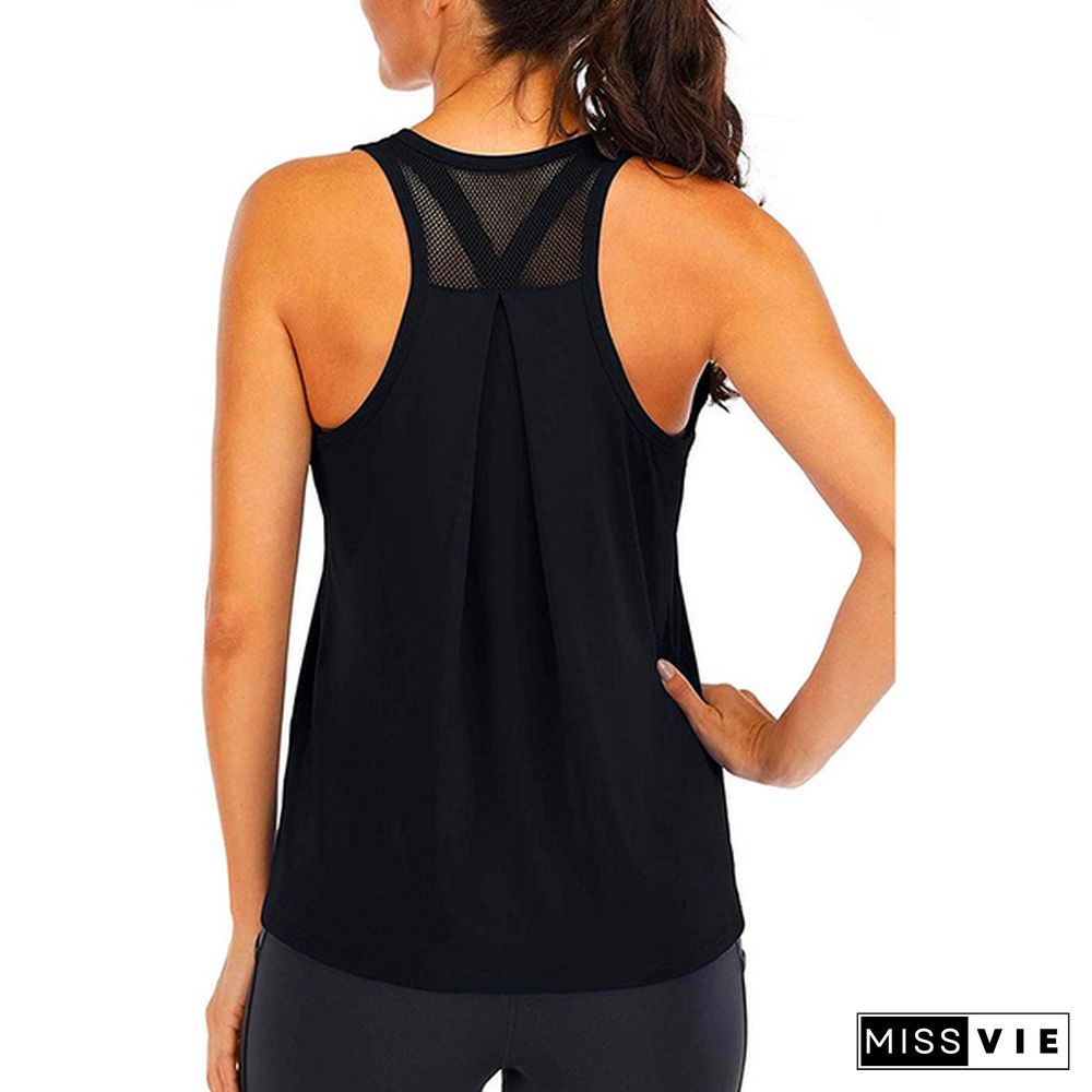 Yoga Vest Women Running Shirts Sleeveless Gym Tank Tops Women's Sportswear Quick Dry Breathable Workout Tank Top Fitness Clothes