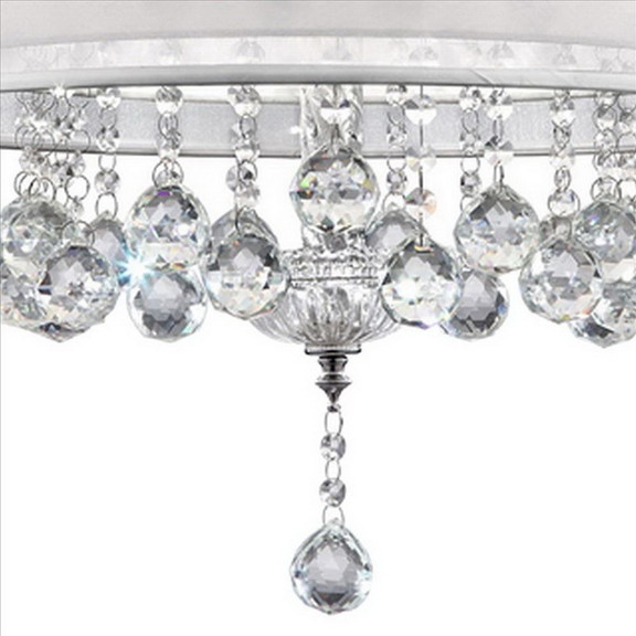 Benjara BM240875 Dual Fabric Shade Ceiling Lamp wi...