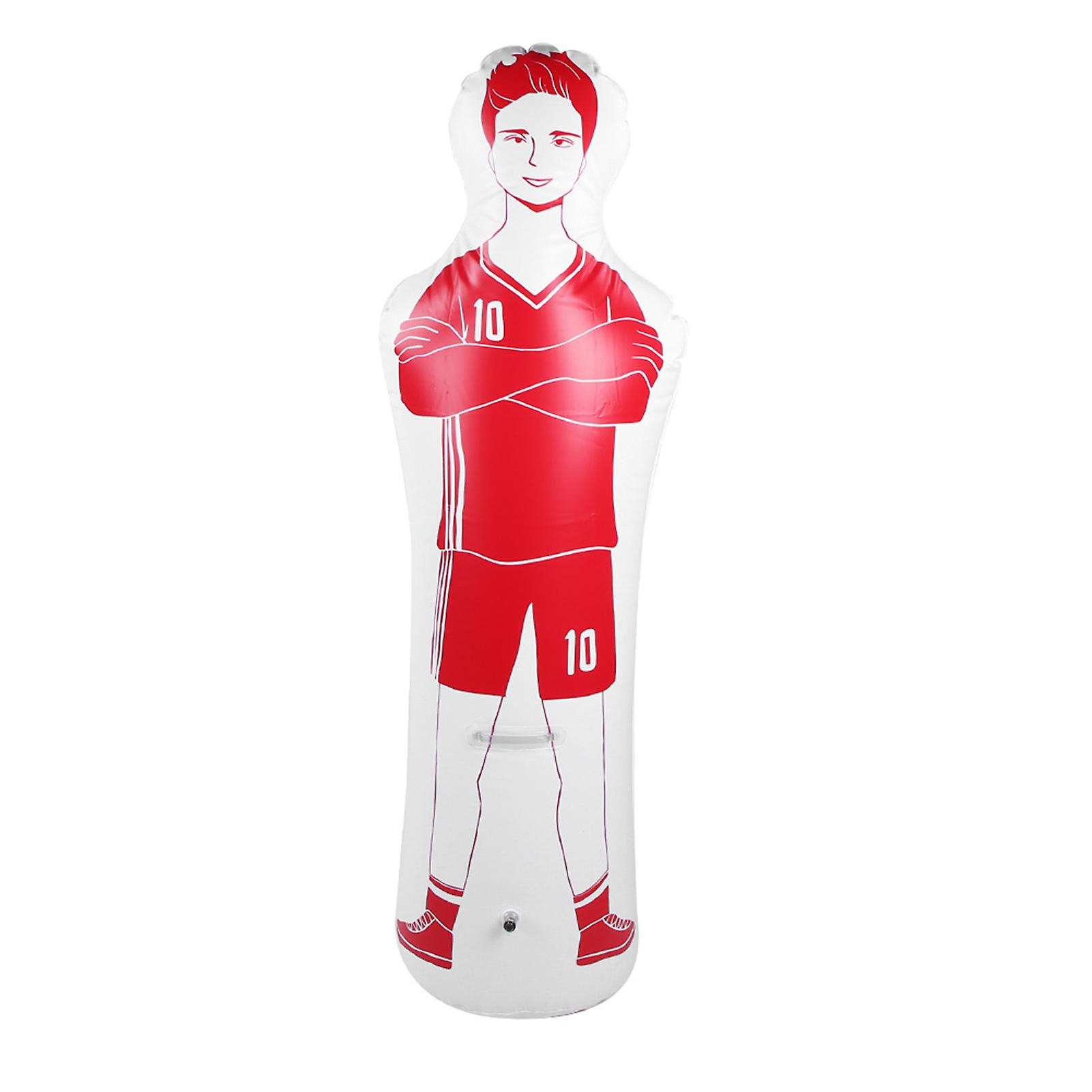 Inflatable Football Training Dummy Tumbler Soccer 0.35m Pvc Boxing Punching Bag 40x160cmred