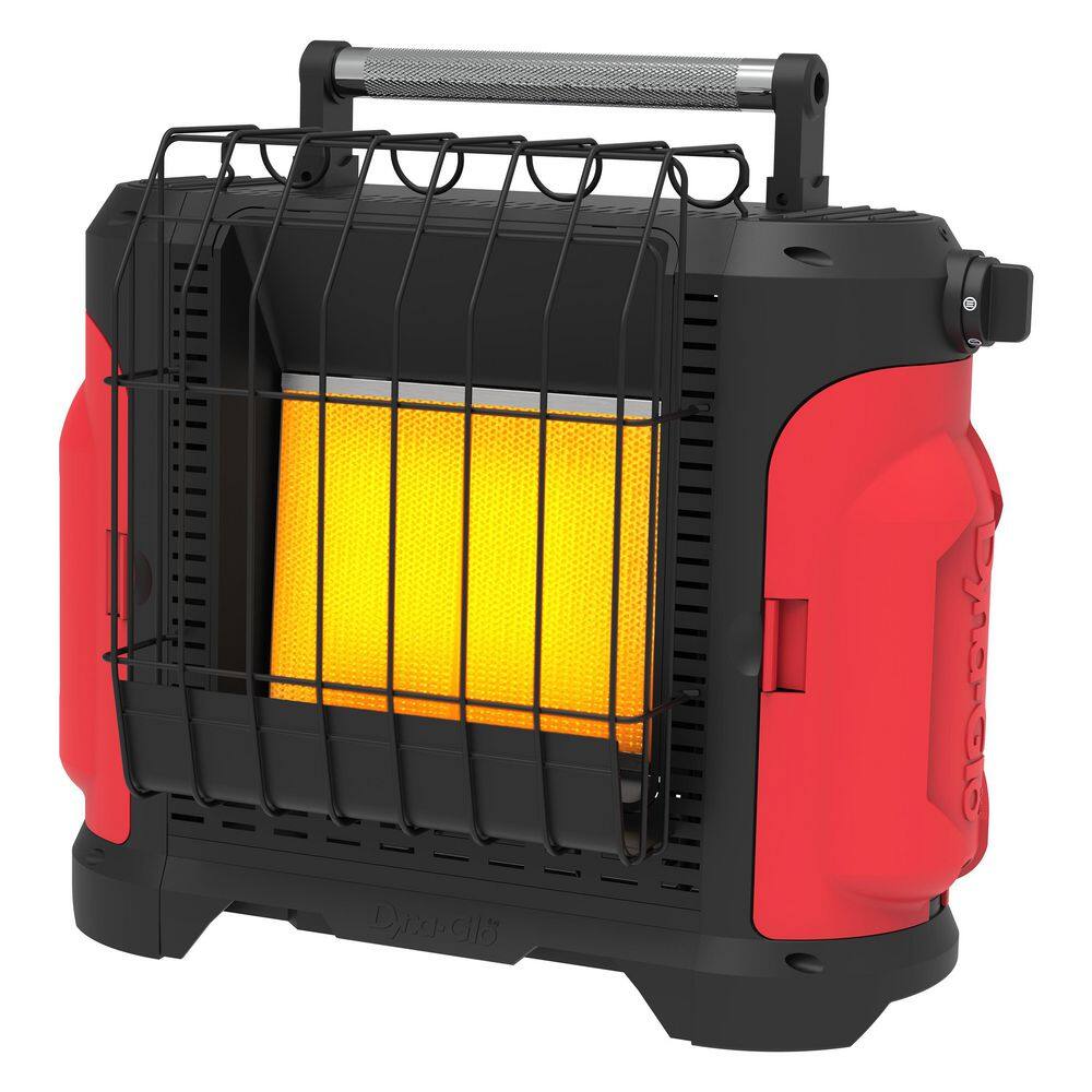 Dyna-Glo Grab N Go 18000 BTU Portable Radiant Propane Gas Recreational Heater in Red HA18R