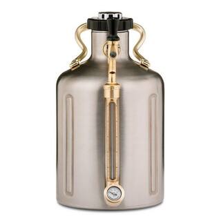 GrowlerWerks uKeg 128 oz. Stainless Steel Carbonated Growler GWA1002-ST-NB-00