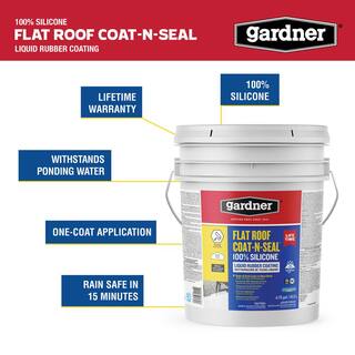 Gardner 4.75 Gal. Flat Roof Coat-n-Seal Liquid Rubber Coating SK-8245