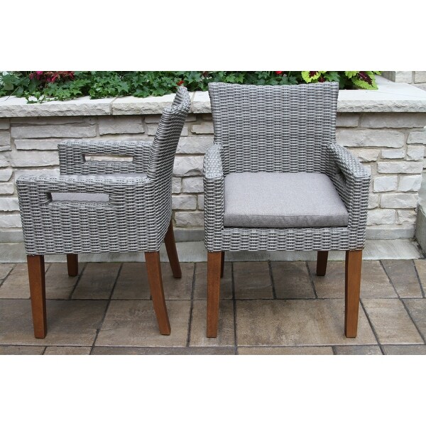 3 pc. Cordora Sandstone and Wicker Bistro Set - Overstock - 35638659