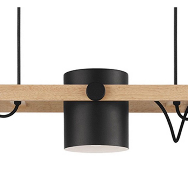 3 light Hornwood Kitchen Island Pendant With Metal Shade Black white Eglo