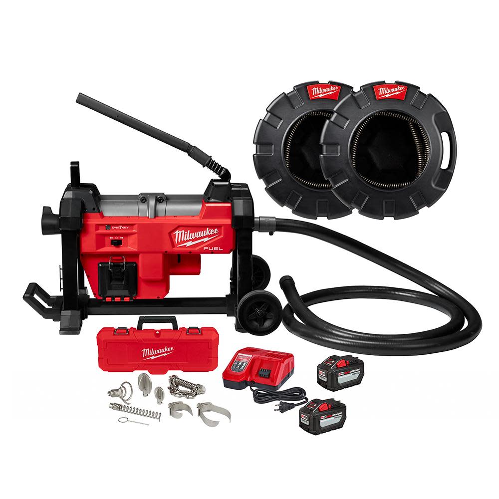 Milwaukee M18 FUEL Sewer Sectional Machine with Cable Drive 1-1/4 in. Cable Kit 2871A-22 from Milwaukee