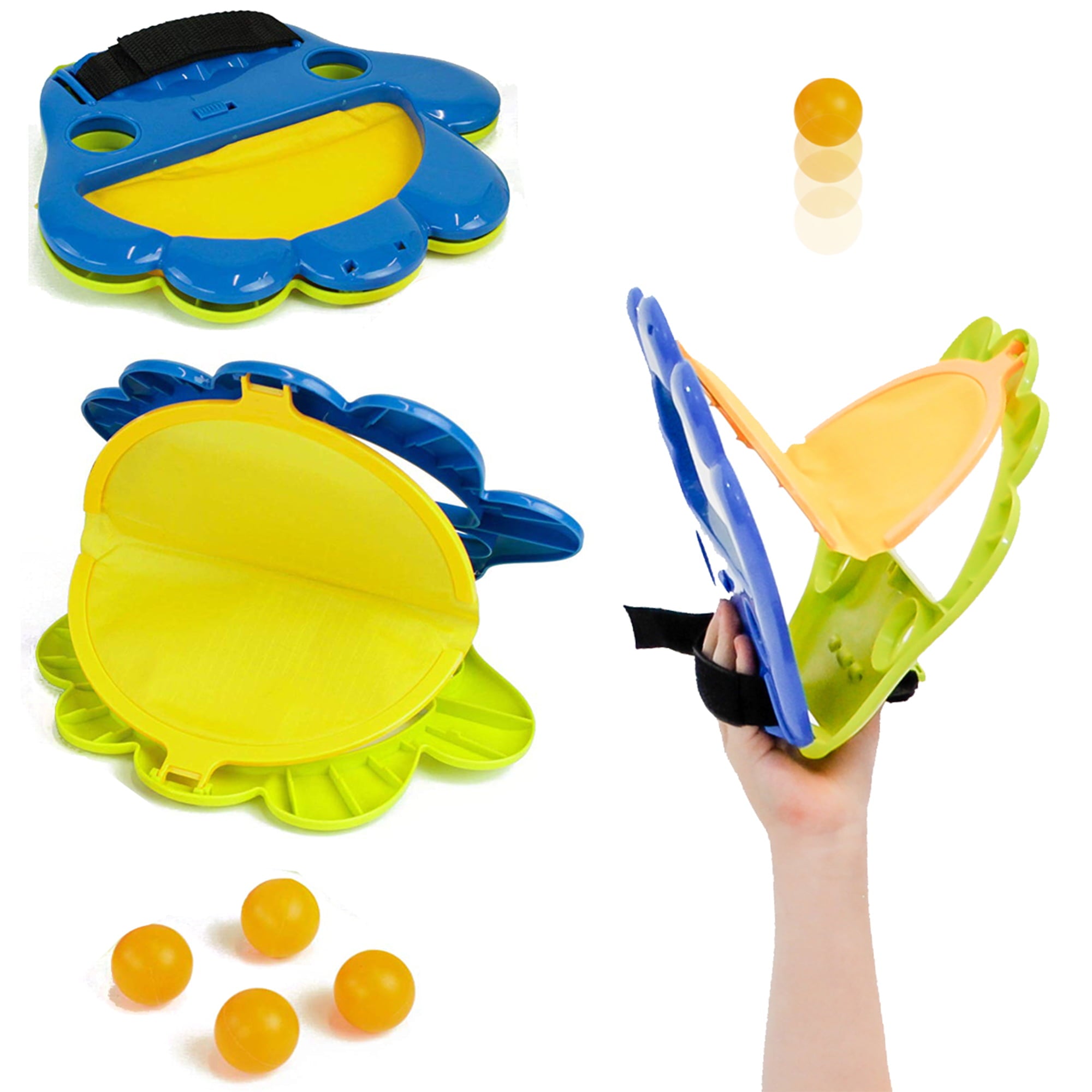 Taylor Toy Pop and Catch Indoor, Outdoor, Backyard Games for Kids & Family - 2 Paddles, 4 Balls