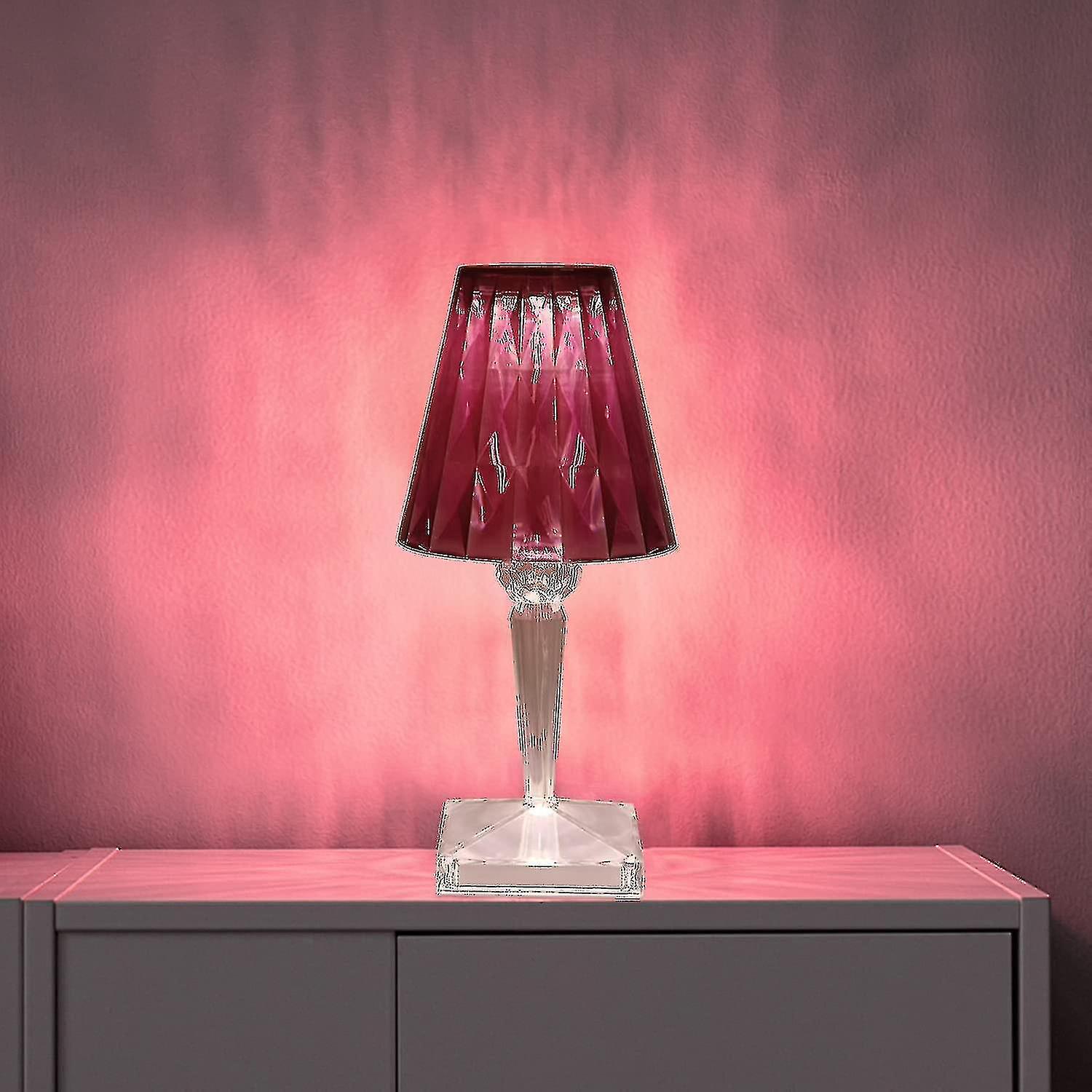 Crystal Table Lamp， Acrylic Crystal Lamp， Nightstand Decorative Lamp For Living Room