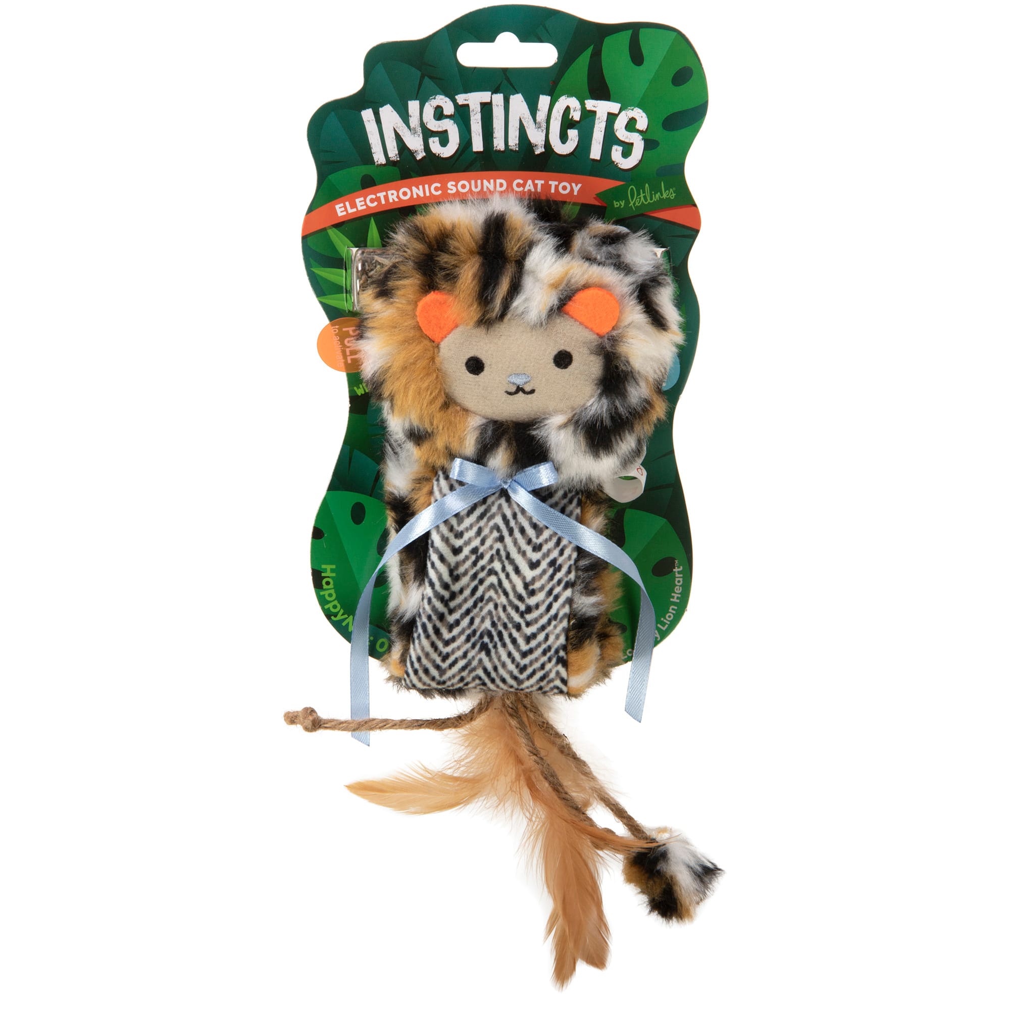 Petlinks Instincts Looney Lion Heart Cat Toy， Small