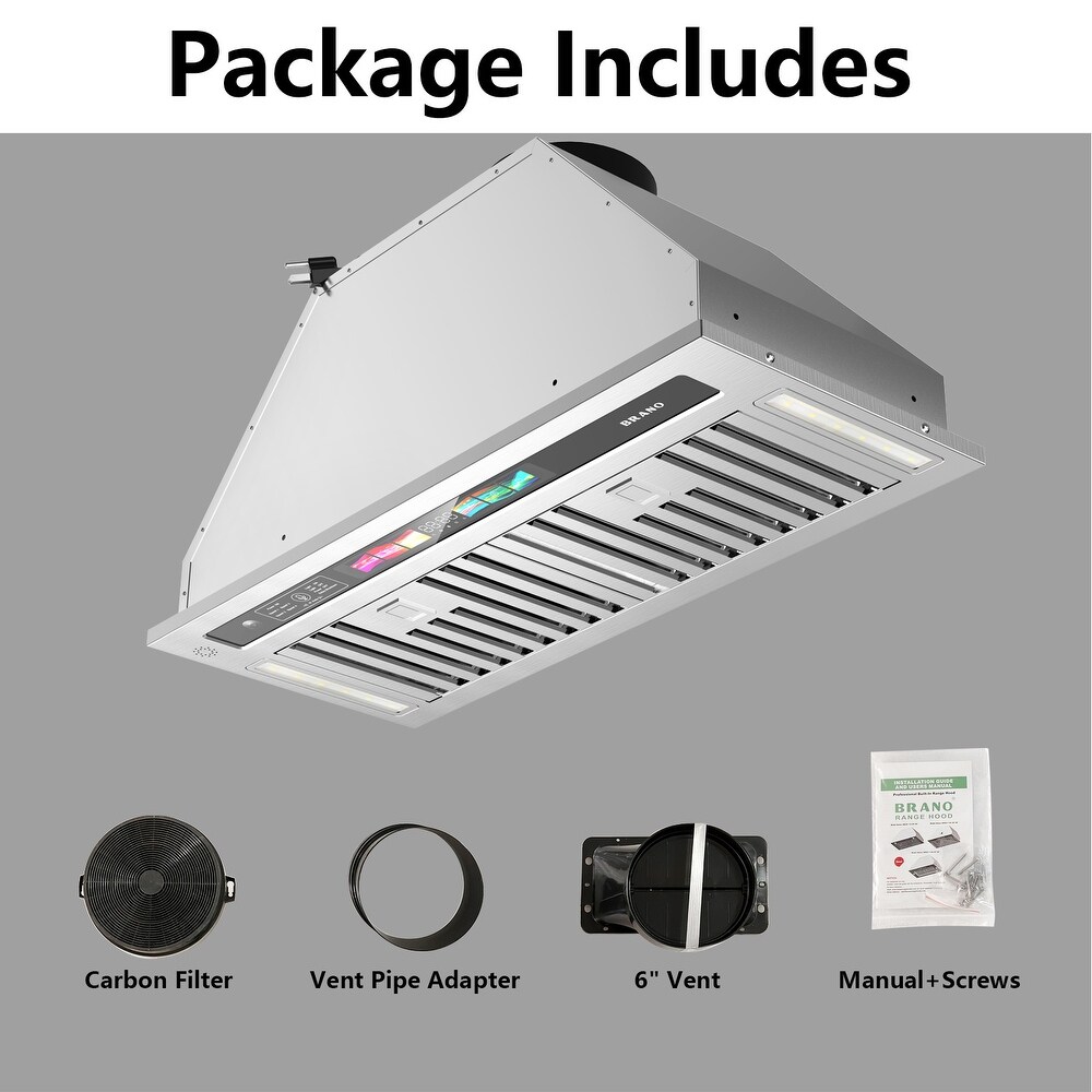 30 in. Convertible Insert Range Hood with Voice Control