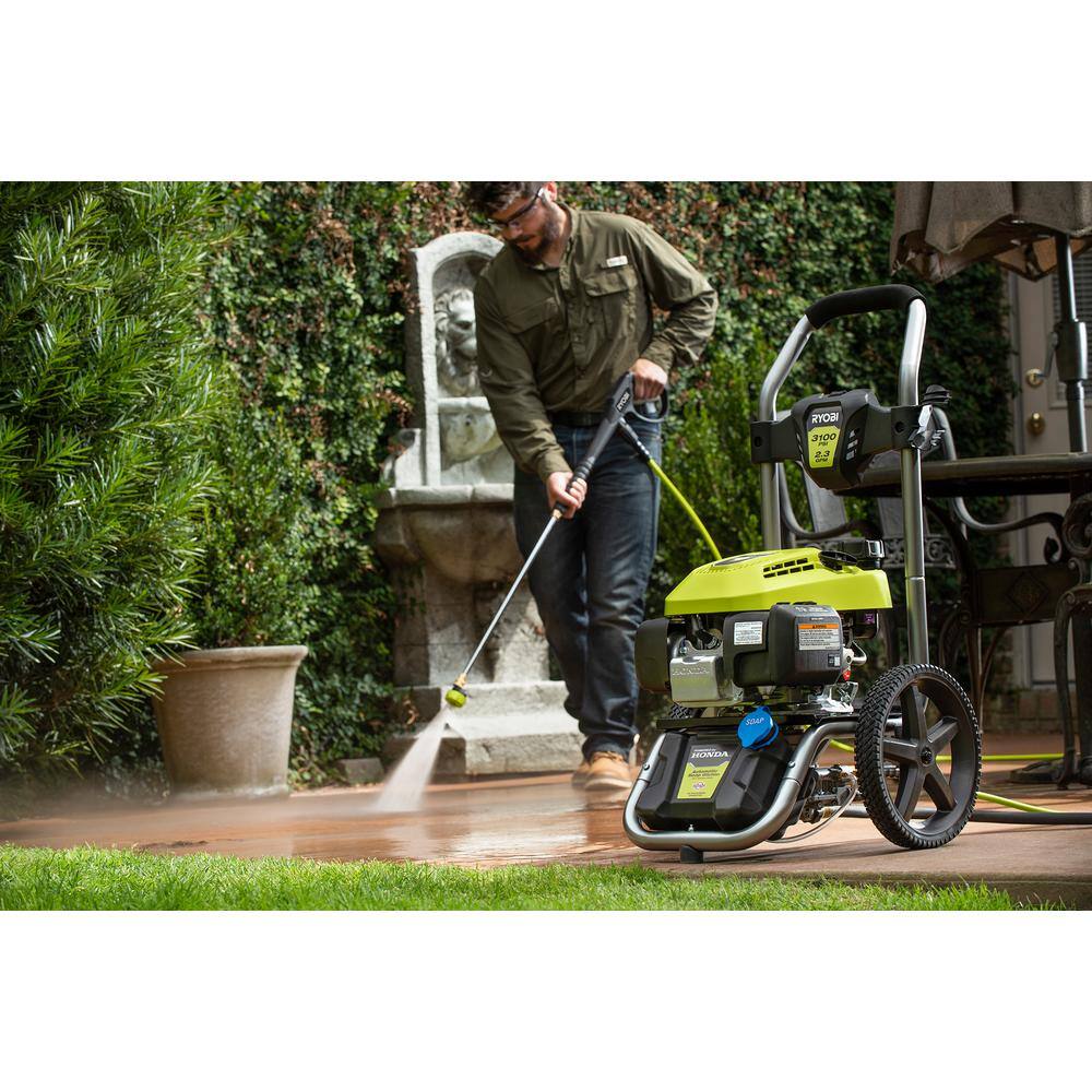 RYOBI 3100 PSI 2.3 GPM Cold Water Gas Pressure Washer with Honda GCV167 Engine RY803023