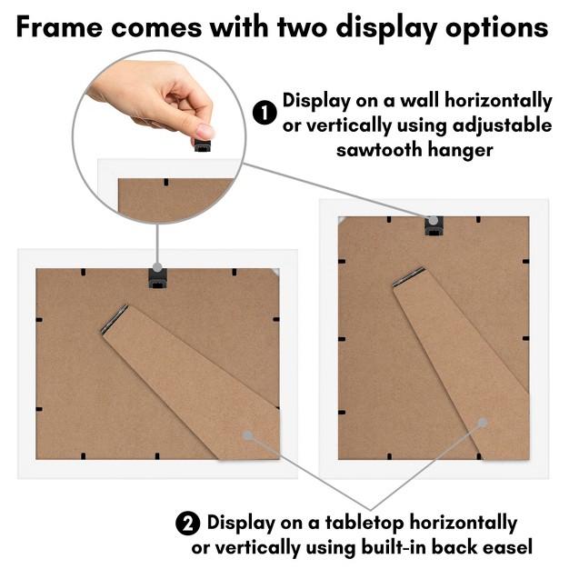 Americanflat Diploma Frame 8 5x11 Inches With Table Stand Wood And Glass