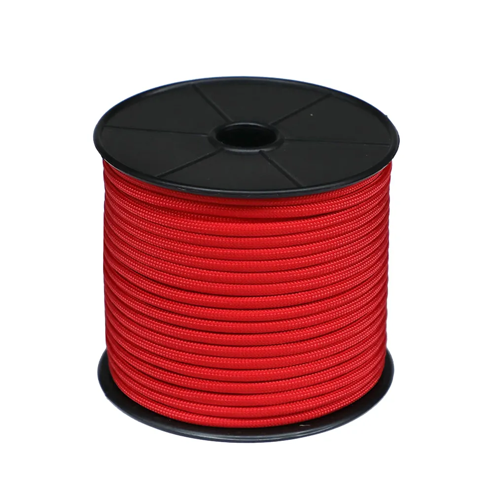 Outdoor Camping Hiking 4mm 550lb Paracord 9 Core Strand Rope Each Spool 100 Meters/Spool