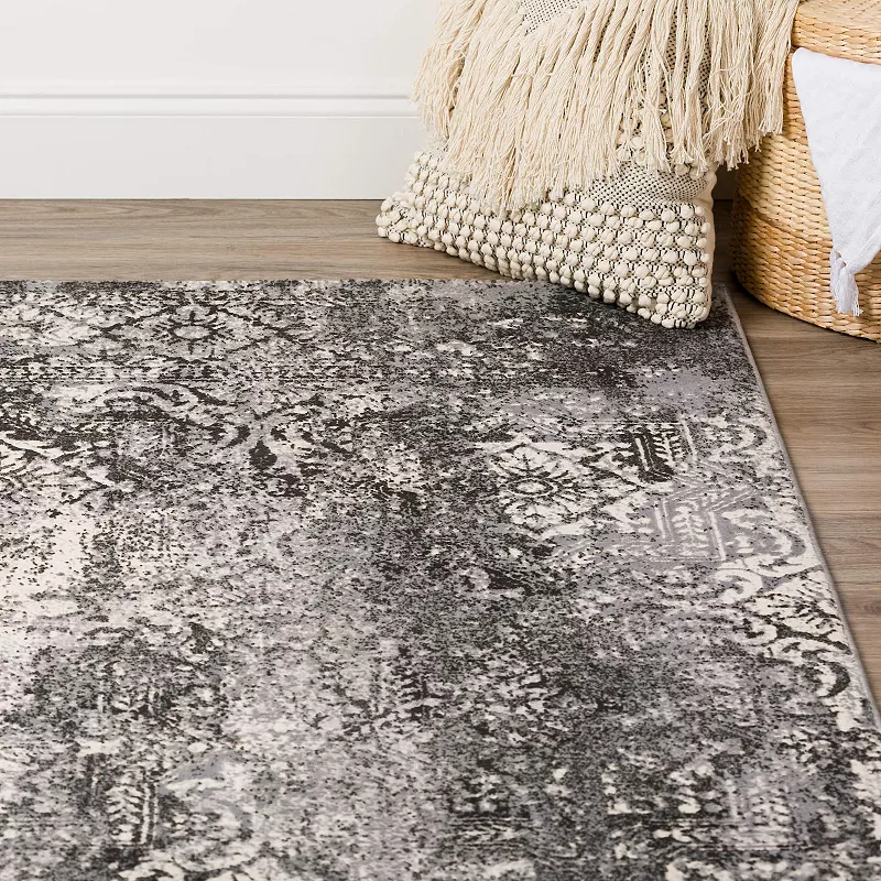 Addison Dayton Transitional Erased Persian Silver Area Rug