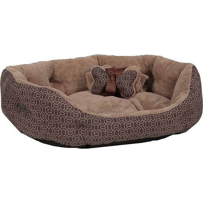 Dallas Manufacturing Company 30 in x 25 in Pet Bed with Toy and Blanket