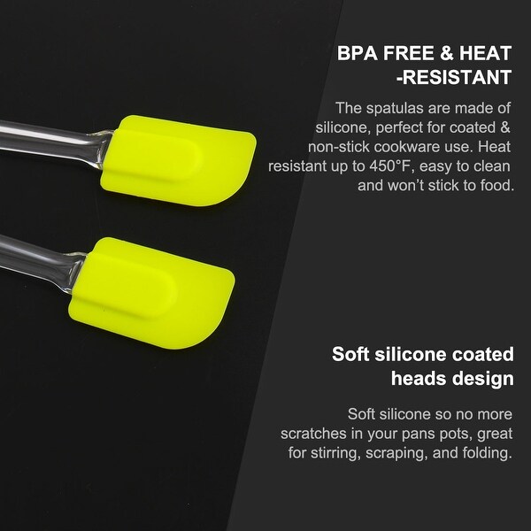 2pcs Flexible Silicone Spatula Heat Resistant Non Stick for Cooking