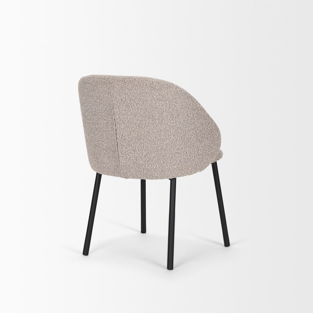 Shannon Dining Chair w/ Gray Fabric   Matte Black Metal