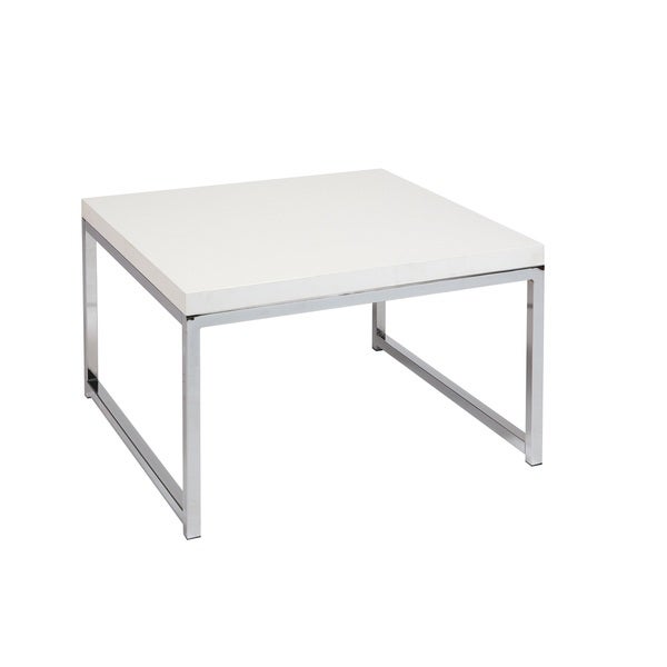 Wall Street Espresso， White Accent Corner Table