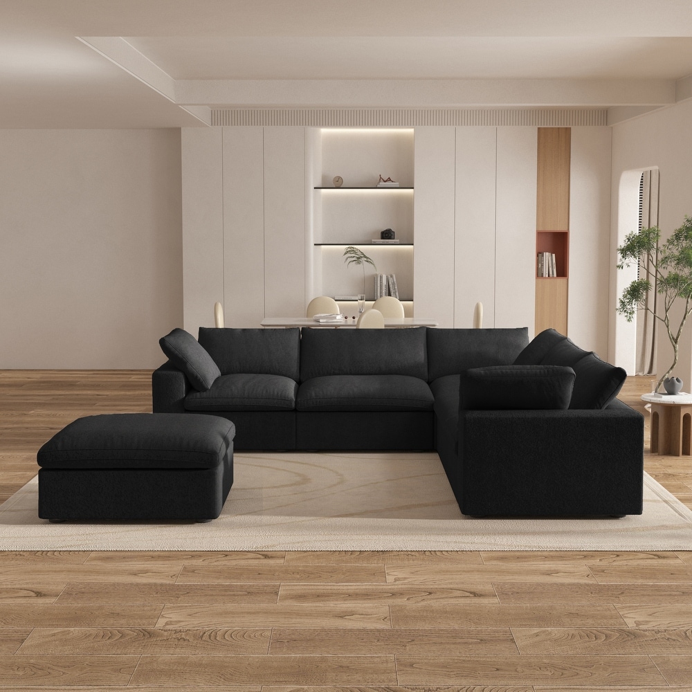 Down Filled Corner Sectional Couch for Living Room Set