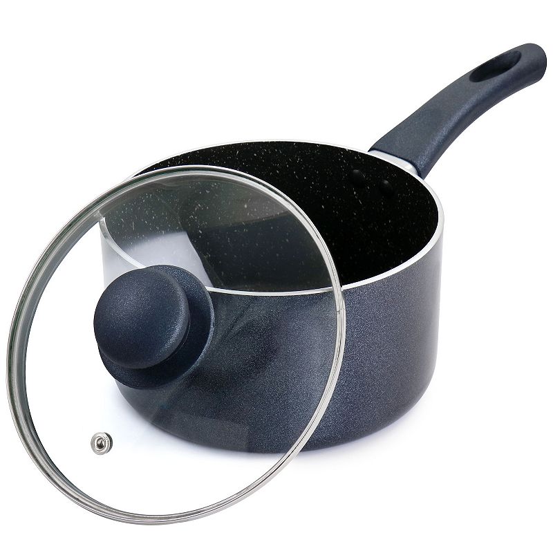 Oster Anetta 2.5 Quart Nonstick Saucepan with Lid in Navy Blue