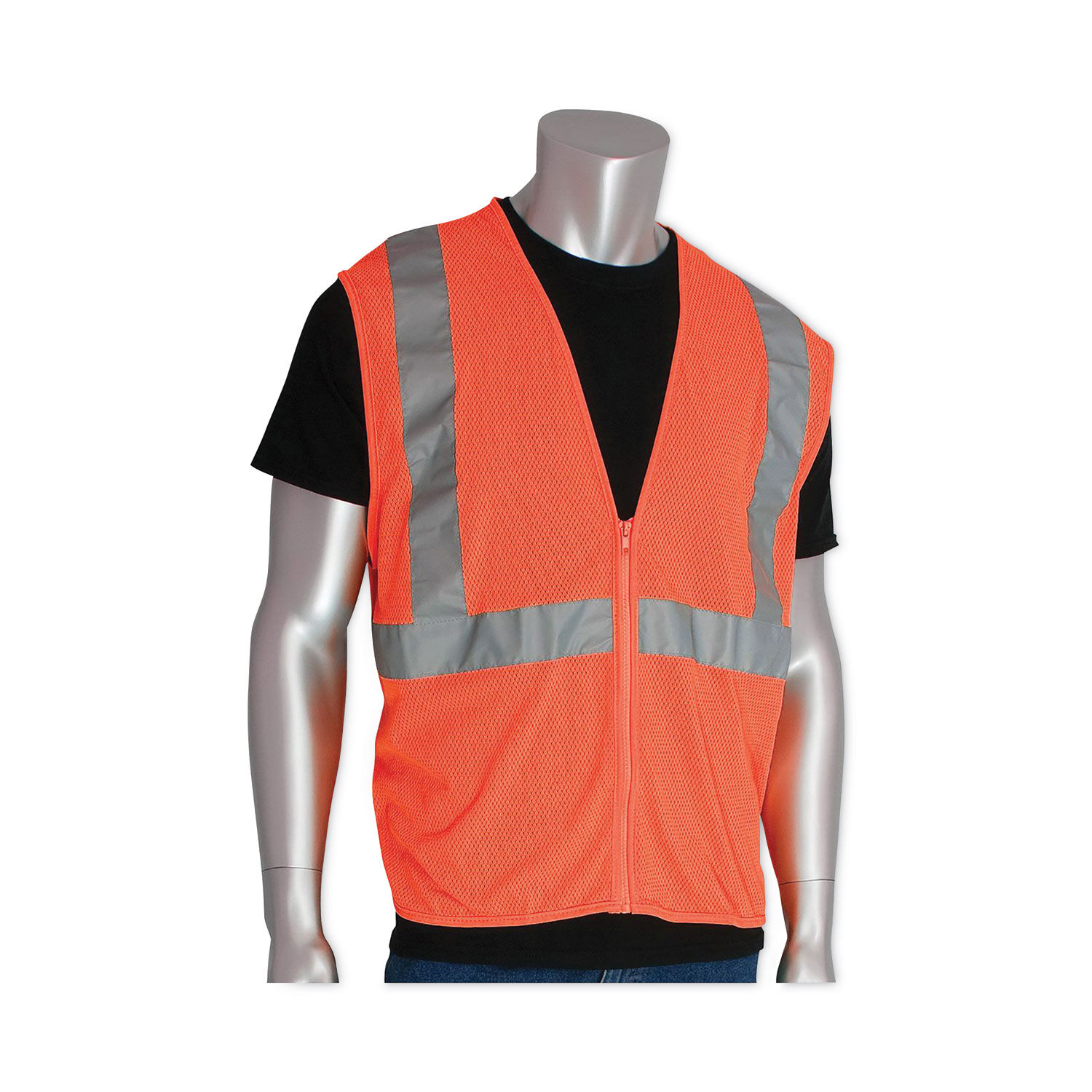 ANSI Class 2 Hook and Loop Safety Vest by PIP PID302MVGOR2X