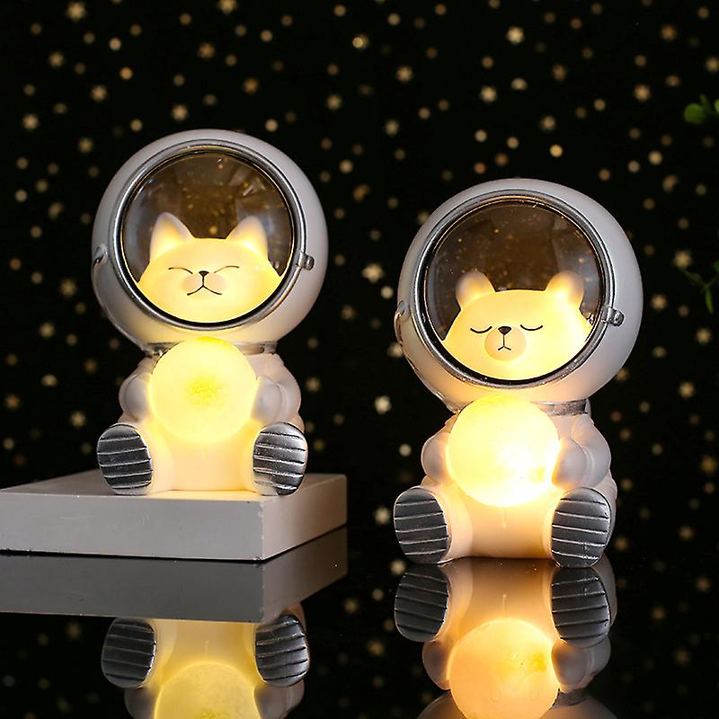 Led Night Light Astronaut Resin Lamp Warm Desk Lamp Cute Pet Gifts