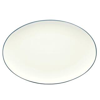 Noritake Colorwave Blue Stoneware Oval Platter 16 in. 8484-414