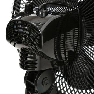 Lasko 12 in. 3 Speed Black Oscillating Personal Table Fan with Tilt-Back Feature 2017