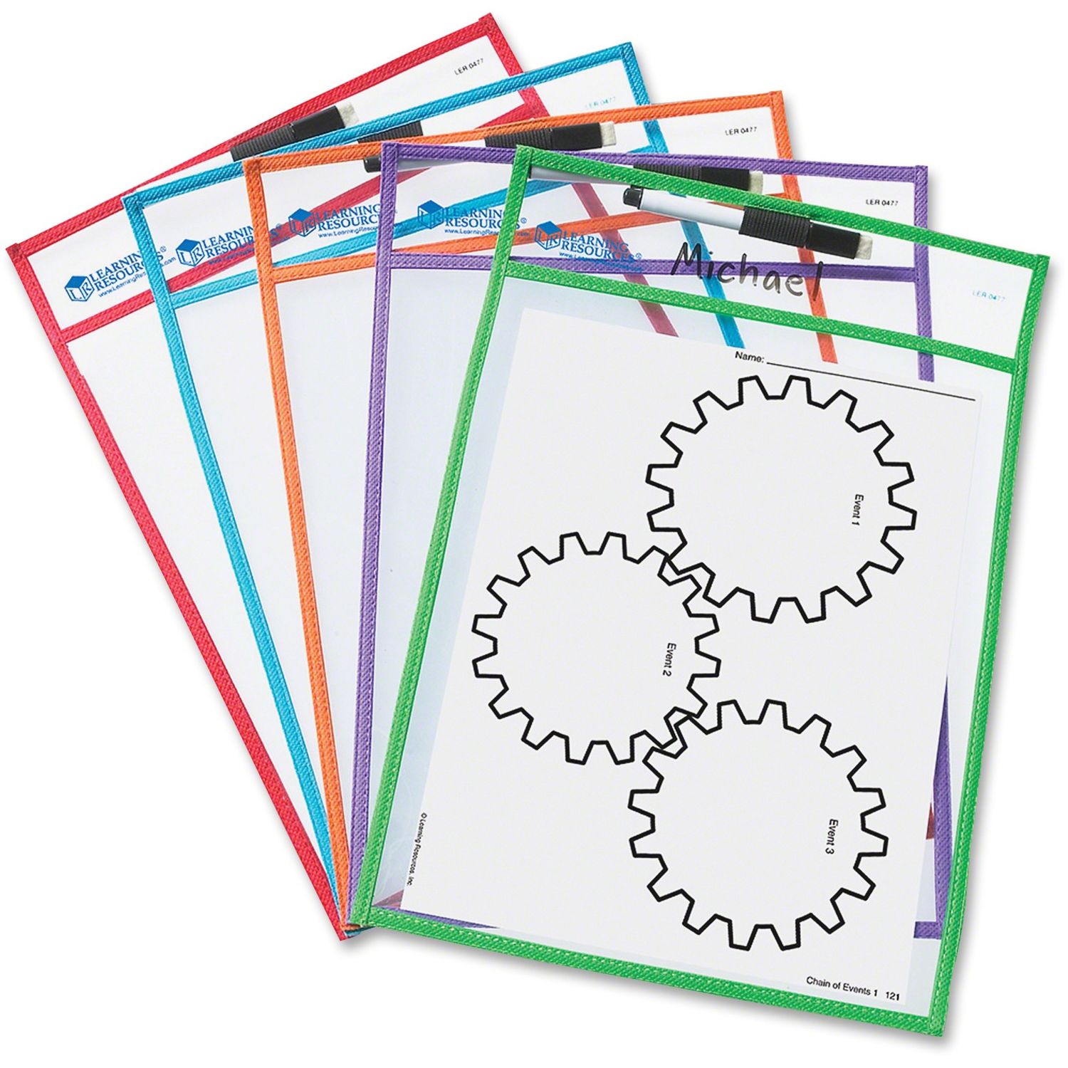 Write-and-wipe Pockets by Learning Resources LRNLER0477