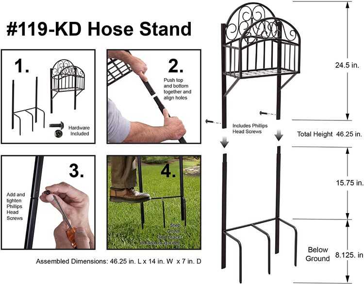 Liberty Garden 125' Hose Stand With Shelf