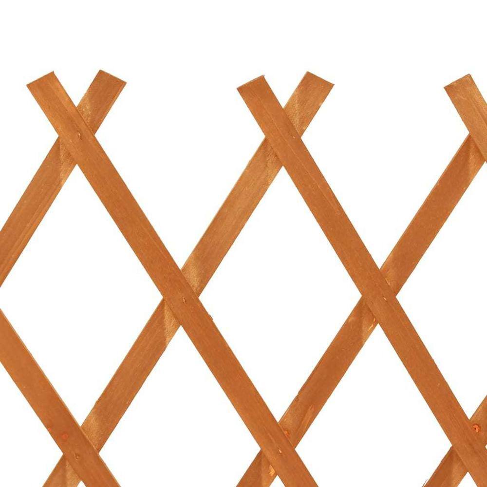 Afoxsos 47.2 in. W x 35.4 in. H Orange Firwood Garden Trellis Fence Decorative Fence HDDB1998